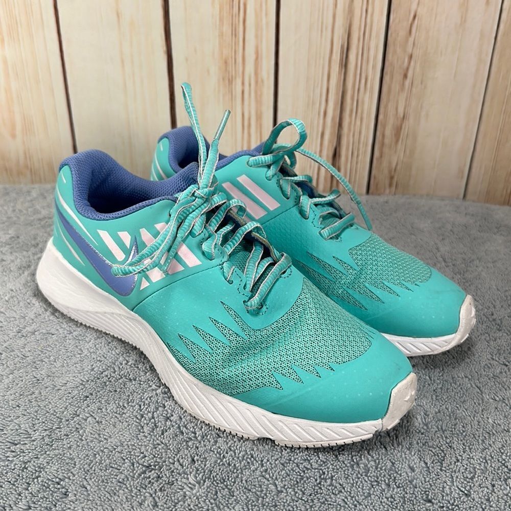 Nike Star Runner (GS) Running Shoes Size 3.5Y Blue Green BV6368-400